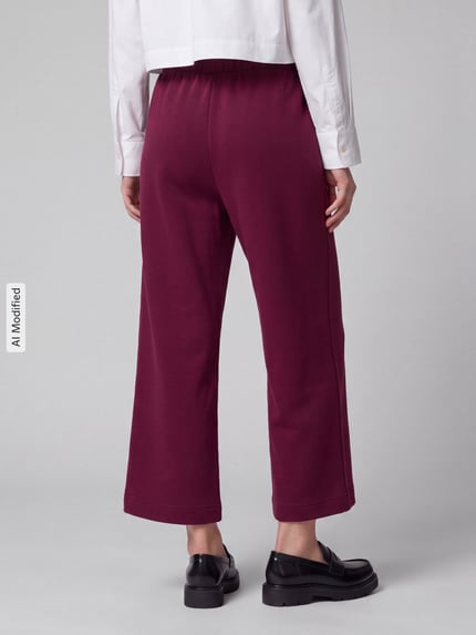 Tom Tailor Loose Fit Sweatpants mit Viskose-Anteil Bordeaux 5