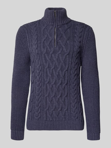 Superdry Loose Fit Troyer mit gerippten Abschlüssen Royal 2