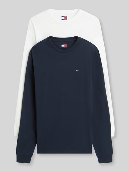 Tommy Jeans regular fit shirts met lange mouwen van puur katoen in set van 2 Marineblauw - 2