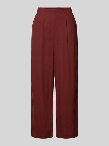 VERO MODA regular fit culotte van mix van viscose en linnen model 'MYMILO' Roestrood - 2