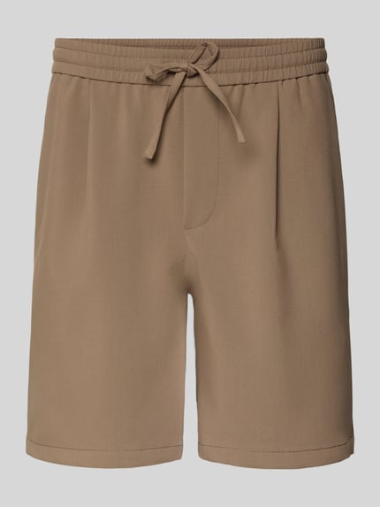 Produktfoto, Loose Fit Shorts mit elastischem Bund Modell 'WILL' van Only & Sons, look: effen, pasvorm: loose fit, bandplooi, boord met tunnelkoord, steekzakken, achterzak