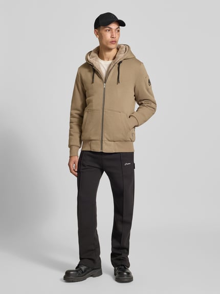 Moose Knuckles Sweatjacke mit Teddyfutter Modell 'classic bunny' Khaki 1