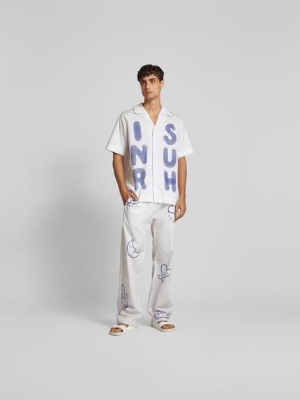 ISNURH Vrijetijdsoverhemd met reverskraag Offwhite - 1