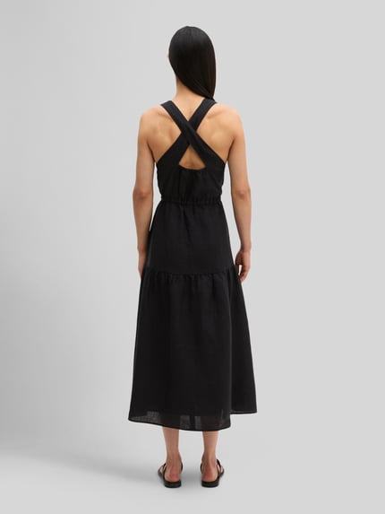 Marc O'Polo Relaxed Fit Freizeitkleid aus reinem Leinen Black 5