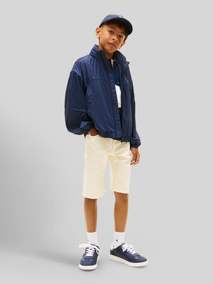 Tommy Hilfiger Teens relaxed fit korte jeans van puur katoen Ecru - 1