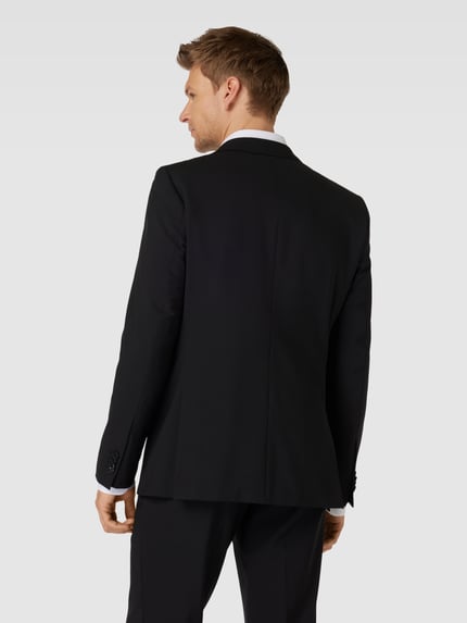 CG – CLUB of GENTS Regular Fit 2-Knopf-Sakko mit Woll-Anteil Modell 'Caden' Black 5