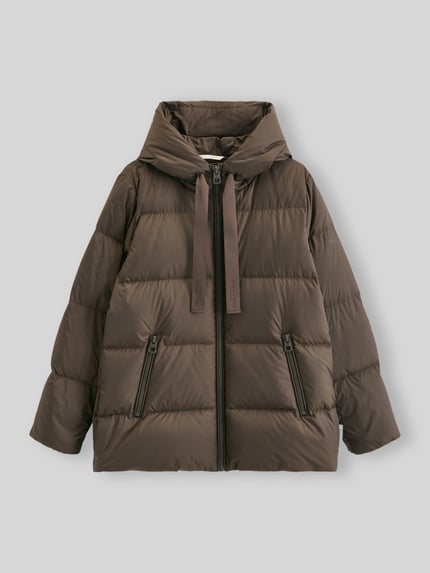 Marc O'Polo Regular Fit Daunenjacke mit Kapuzenkragen Dunkelbraun 2