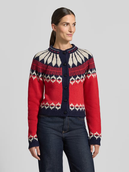 LOLLYS LAUNDRY Strickjacke aus Woll-Mix Modell 'Clare' Rot 4