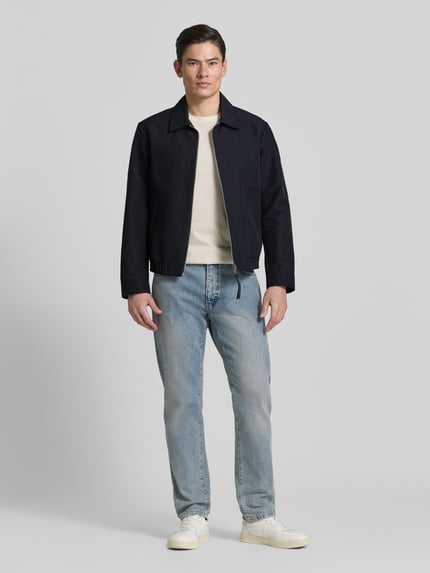 Marc O'Polo Regular Fit Blouson mit Label Patch - Marc O'Polo × DFB Travel Collection Dunkelblau 1