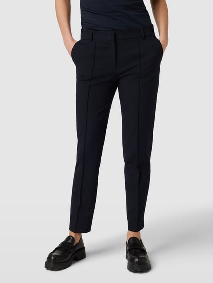 Christian Berg Woman Selection Slim Fit Stoffhose mit verkürztem Schnitt Marine 4