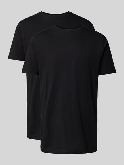 LERROS T-Shirt mit Rundhalsausschnitt im 2er-Pack Black 2
