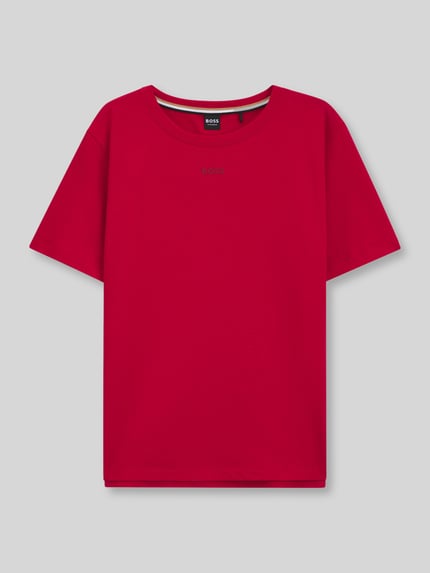 BOSS Loose Fit Pyjama-Oberteil aus Baumwoll-Mix Bordeaux 2