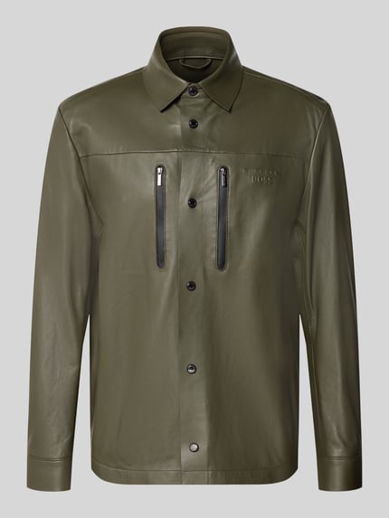 Regular Fit Lederjacke aus echtem Lammleder Modell 'LH_PS SPIRIT70 ST' - Porsche x BOSS Shop The Look MANNEQUINE