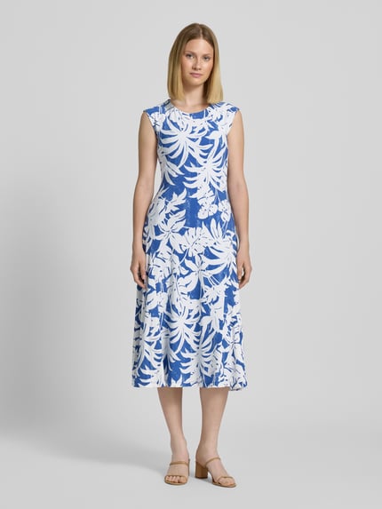 Lauren Ralph Lauren Midikleid mit gelegten Falten Modell 'YSHANKA' Hellblau Melange 4