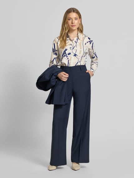 Lauren Ralph Lauren Bluzka koszulowa ze wzorem na całej powierzchni i listwą guzikową model ‘KOTTA’ Złamany biały 1