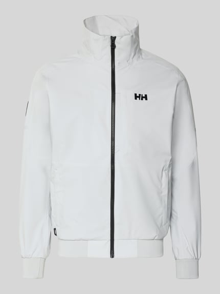 Productfoto, witte Bomberjacke met Stehkragen Modell 'RACING' van Helly Hansen, rechte fit, logo-opdruk, rits, zijzakken, geribde boorden
