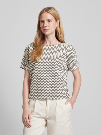 someday. T-Shirt mit Strukturmuster Black 4