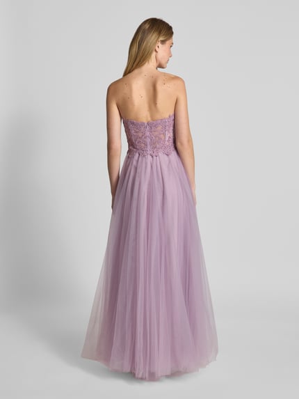 Mascara Off-Shoulder-Abendkleid mit Spitze und Ziersteinbesatz Flieder 5
