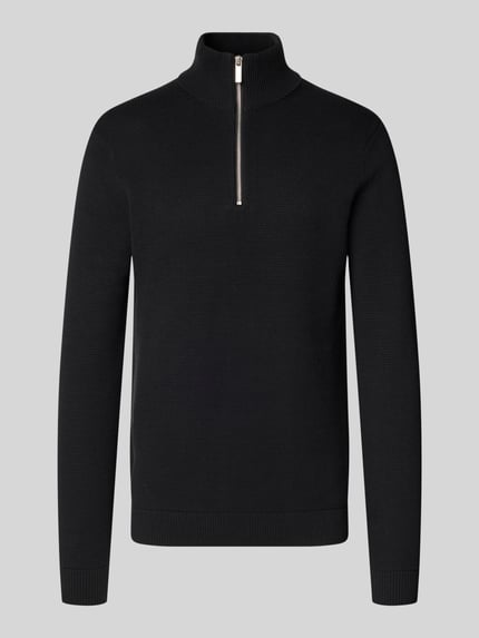 Selected Regular fit schipperstrui van puur katoen, model 'DANE' Zwart - 2