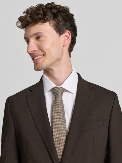 BOSS Slim Fit Anzug mit Schurwoll-Anteil Modell 'HUGE' Dunkelbraun 3