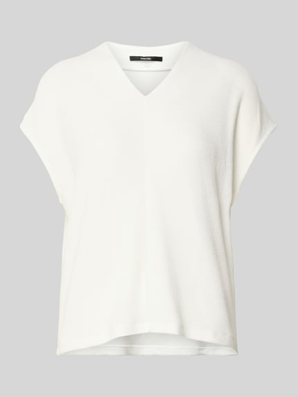 someday. T-shirt met kapmouwen en V-hals, model 'Kalani' Offwhite - 2