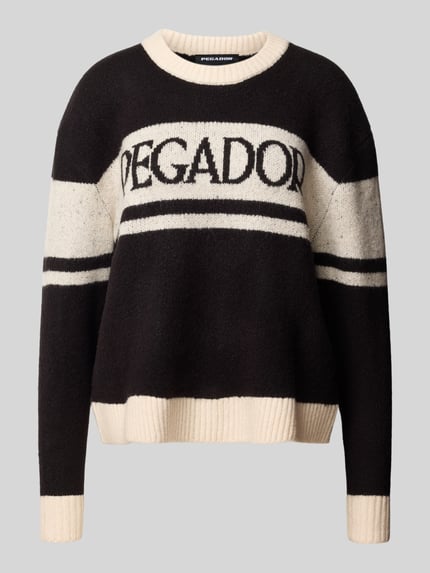 sweter z dzianiny o kroju regular fit z okrągłym dekoltem model 'RASSA' Shop The Look MANNEQUINE
