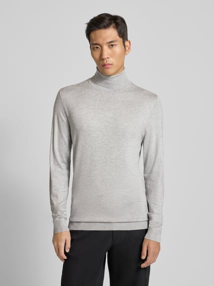 MCNEAL Rollkragenpullover aus Viskose-Mix Mittelgrau Melange 4