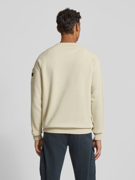 PME Legend Sweatshirt mit Label-Patch Offwhite 5