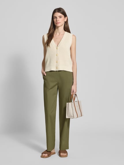 Marc O'Polo Wide Leg Chino aus Baumwoll-Mix Modell 'LANDE' Lind 1