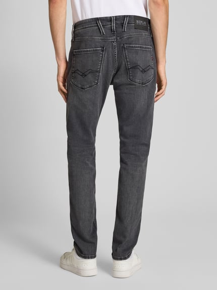 Replay Jeansy o kroju slim fit z 5 kieszeniami Antracytowy 5
