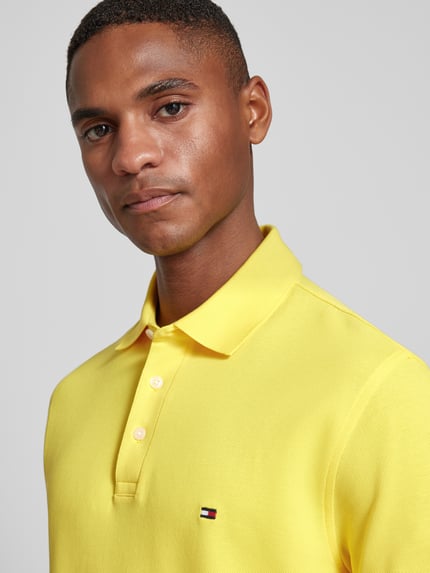 Tommy Hilfiger Poloshirt mit Label-Stitching GELB 3