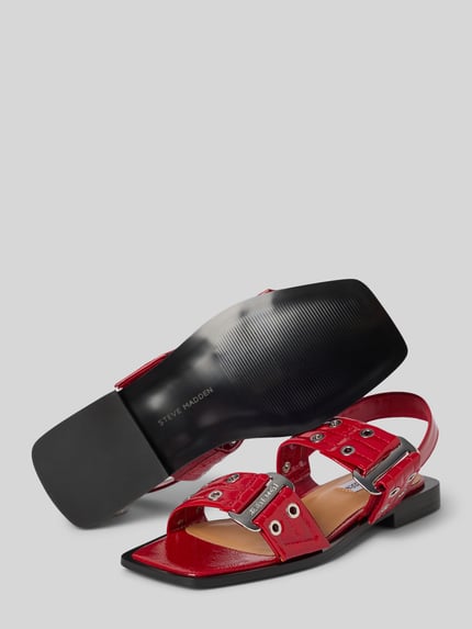 Steve Madden Sandały z ozdobnymi nitami model ‘SARIA’ Czerwony 4