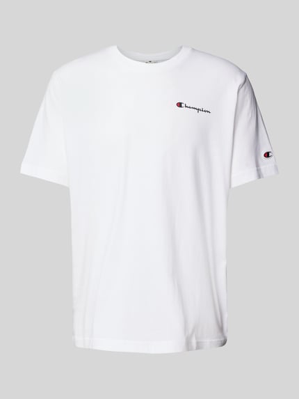 T-Shirt mit Label-Print Shop The Look MANNEQUINE