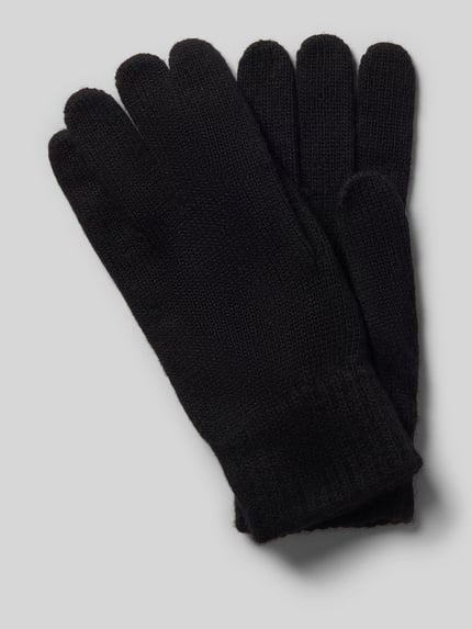 Produktfoto, Handschuhe aus Woll-Mix mit Viskose-Anteil von bugatti, unifarben, Tricotlook, elastische boordjes, Heren handschoenen