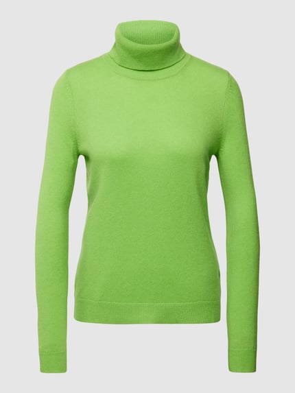 Christian Berg Woman Pullover van kasjmier in gemêleerde look Appeltjesgroen - 2