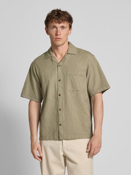 JACK & JONES Premium Freizeithemd mit Reverskragen Modell 'LUKE' Oliv 4