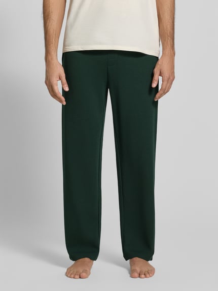 BOSS Regular Fit Sweathose aus Baumwoll-Mix Dunkelgruen 4