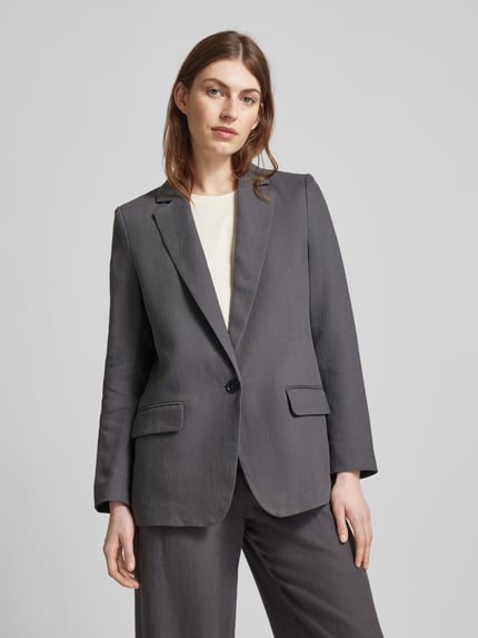 Jake*s Collection Regular Fit Blazer aus Leinen-Mix Stein 4