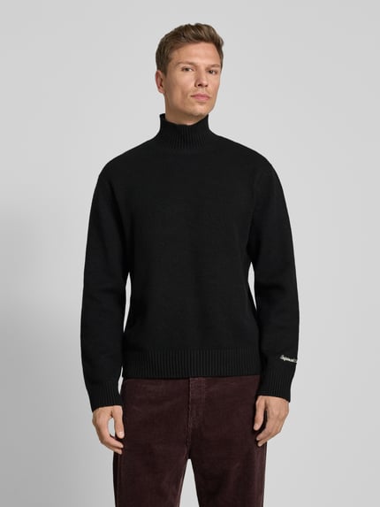 JACK & JONES Turtleneck-Pullover mit gerippten Abschlüssen Modell 'NORREBRO' Black 4