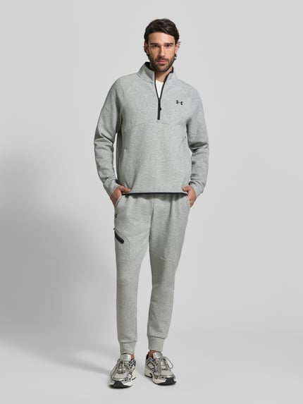 Under Armour Sweter krój regular fit z nadruk z logo Model 'Unstoppable' Jasnoszary 1