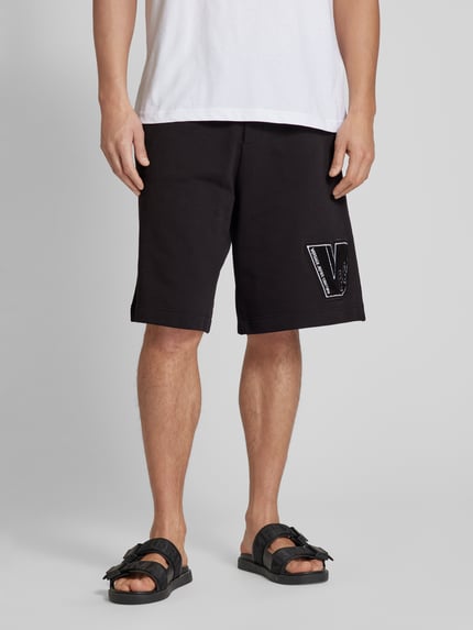 Versace Jeans Couture Sweatshorts mit elastischem Logo-Bund Black 4