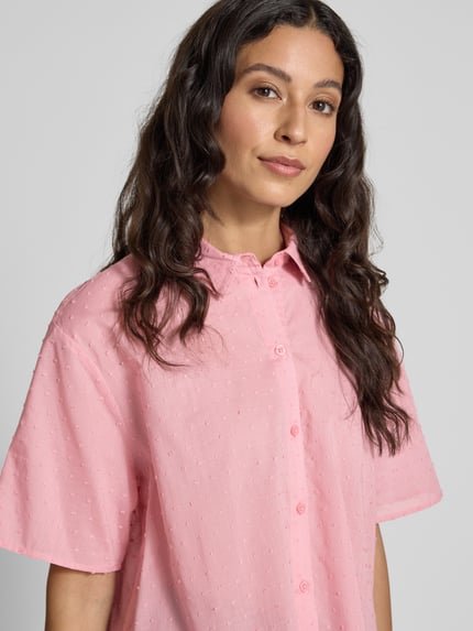 Jake*s Casual Boxy Fit Bluse mit 1/2-Arm Fuchsia 3