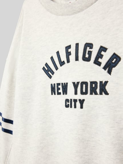 Tommy Hilfiger Teens Bluza o kroju relaxed fit z mieszanki bawełny Średnioszary melanż 2