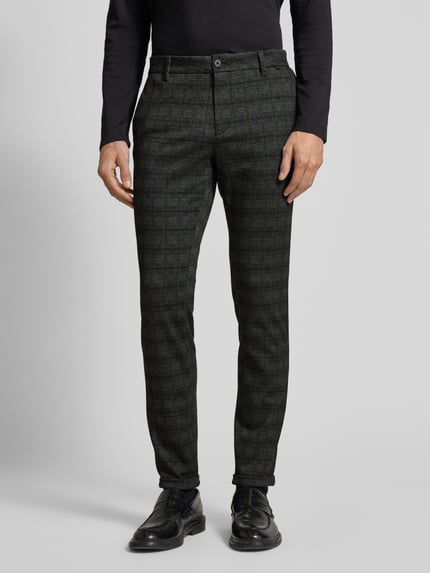 Tom Tailor Denim Slim Fit Chino aus Jersey mit fixierten, gekrempelten Beinabschlüssen BLACK 4