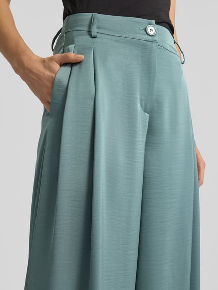 Essentiel Antwerp Weite Hose mit Bundfalte Modell 'IXIE' Petrol 3