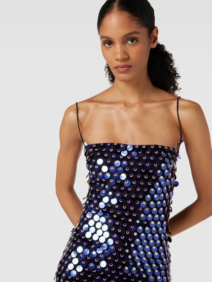 New Arrivals by Ilkyaz Ozel Avondjurk met pailletten Donkerblauw - 3