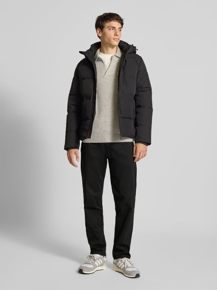 JACK & JONES Chino o kroju relaxed fit z kieszeniami z tyłu model 'KANE' Czarny 1