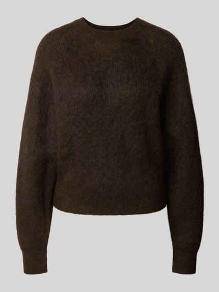 Selected Pullover aus Mohair mit überschnittenen Schultern Dunkelbraun 2