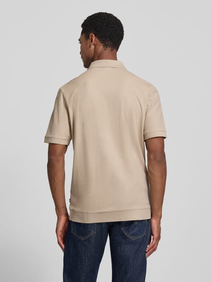 JOOP! COLLECTION Regular Fit Poloshirt mit Strukturmuster Modell 'Tibaris' Beige 5