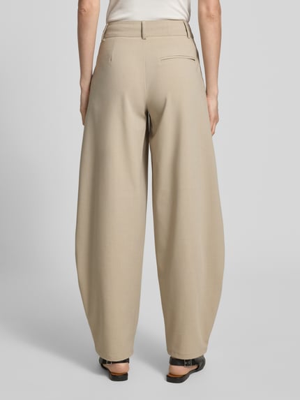 mbyM barrel fit broek met lengtenaden model 'Pija' Zand - 5